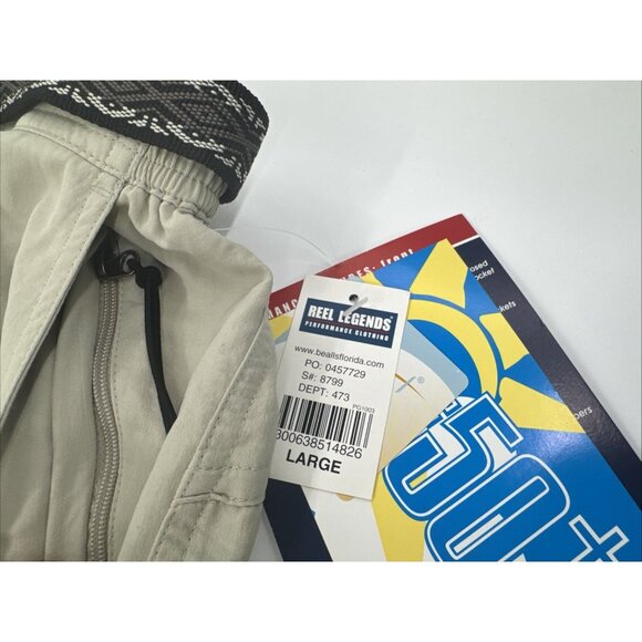 Reel Legends Hiking Pants Mens Large Nylon Convertible Cargo Belted Fishing NEW - Picture 3 of 12